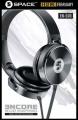 SPACE ENCORE Deluxe Wired Headphone Single Pin with Adjustable Fit and Integrated Mic. 
