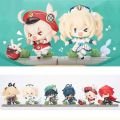 2022 Hot Genshin Impact Anime Figure Battlefield Heroes Theme Series Action Figure KLEE/DILUC/VENTI/FISCHL/KAEYA Figure Doll Toy. 