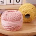 Handmade Mercerized Cotton Yarn 0.8MM Colorful Crochet Thread Thin Soft Knitted Yarn Sewing. 