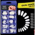 Acrylic Nails Oval Shape White Color Kit (100 Pcs). 