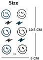 Beautiful 6 Smiley And 4 Electric Sign tatto In One Sheet Temporary Tattoo Sticker Tattoo Sheet Water Proof Temporary Tatoo Body Art Fashion Removable Non-Toxic Waterproof Tatto Stickers For Man Woman Boys & Girls Unisex Tatt0. 