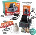 Rock Tumbler Kit - Geology Toy - Gemology tool - Geological Tools - Digital 9 Day Polishing Timer - 3 Speed Settings - Turn Rough Rocks into Beautiful Gems - Great Science & STEM Gift for Kids All Ages - Advance Rock Tumbler. 