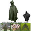 Hooded Rain Poncho Waterproof Raincoat Jacket for Men Women,3 in 1,High Quality. 