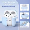 [Only Cover] ARMICO for AirPods 4th Generation Case Cover 2024, Military Grade Soft Silicone Shock-Absorbing for AirPods 4 Case with Keychain. 