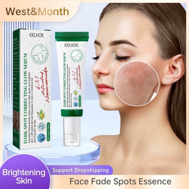Dark Spot Correcting Glow Serum Fade Pigment Freckle Melasma Melanin Improves Dull Skin Facial Whitening Brightening Essence Moonlight