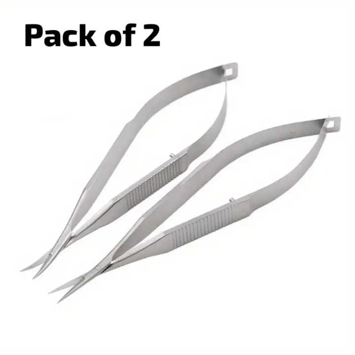 Ophthalmic Castroviejo Cornea Scissors – Surgical Micro Venus Capsule & Conjunctival Membrane Scissors – Ultra Sharp Stainless Steel with Straight/Curved Head for Precise Eye and Microsurgery Use