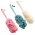 Bath Loofah & Brush with Long Handle Sponge Back Scrubber Shower & Bath Handle Exfoliating Pouf Scrubber on a Stick Body Back Luffa Brush. 