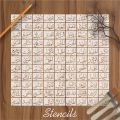 99 names Stencils Wall Painting Scrapbook Coloring Embossing Album Decorative Template ID 164. 