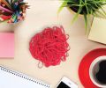 400GRAM Red Rubber Bands, by Better Office Products, Size 33,Non-Latex Heavy Duty Bands (5" x 1/8", Red), Bright Red Rubber Bands. 