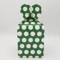 DARK GREEN POLKA DOT GOODY BOXES ( PACK OF 10 GIFT BOXES ). 