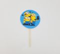MINIONS THEME CUPCAKE TOPPER - PACK OF 10 CUPCAKE TOPPERS - MINIONS CUPCAKE TOPPERS. 