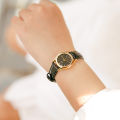 CASIO BLACK DIAL WITH BLACK LEATHER STRAP WOMEN'S WATCH - LTP-1094Q-1ARDF. 