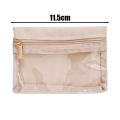 1/2Pcs Mini Ziplock Jewelry Pouch Solid Color Polyester Zipper Bag Clear Jewelry Storage Bag. 