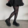 Retro Flower Pattern Women's Sexy Pantyhose Stocking Slim Elastic Lace Mesh Fishnet Socks Leggings Lolita Red Black Tights Stocking. 
