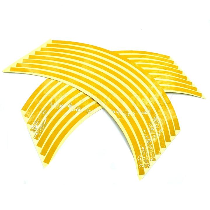【Universal Car Parts Store】for 16 Pcs Wheel Stickers And Decals Rim Tape Bike Car 5 Colors Car Styling Universal 17 18 inch
