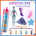 Barbie Color Reveal Doll with 7 Surprise: Water Reveals Dolls Look & Creates Color Change on Face & Hair baby play house toy birthday gift. 