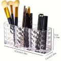 Cosmetic Makeup Organizer Transparent Acrylic Lipstick Holder Display Stand Nail Polish Eyebrow Pencil Storage Box Toothbrush Holder Stationary Holder. 
