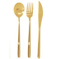 Mimo 6 Pc Gold Finish Cutlery Set with Box. 