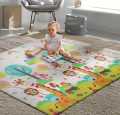 Baby Play Mat, Large Baby Crawling Mat Foam Reversible,Baby Care Playmat for Infants, Toddlers, Kids Indoor Outdoor Use (5feet x 6Feet). 