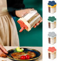 4 In 1 Transparent Spice Jar Set Salt And Pepper Seasoning Bottle Lid Kitchen Storage Container Accessories - 1Pcs. 