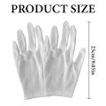 5/1Pairs White Cotton Gloves Non-Slip Gripper Dot Gloves with Elastic Cuff Men Women Waiters Drivers Serving Formal Gloves. 