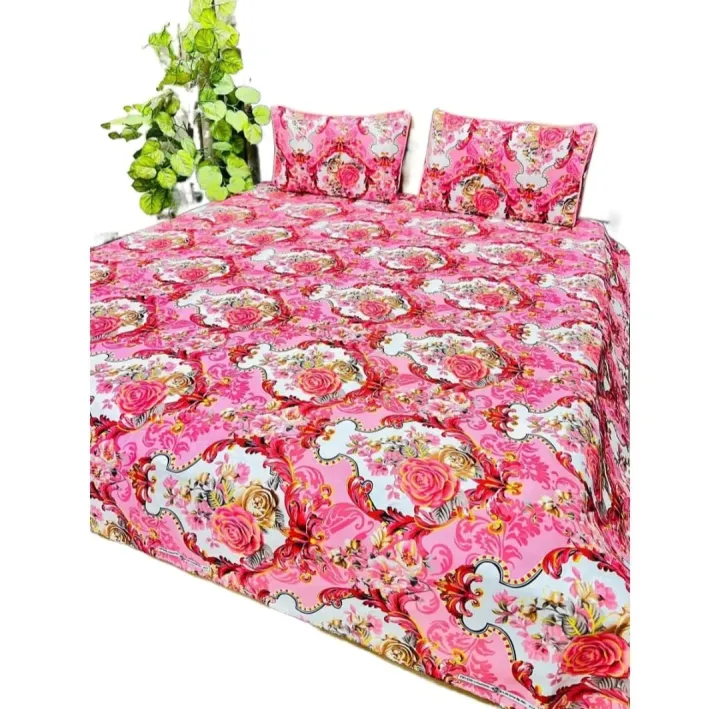Pink%20Pure%20Crystal%20Cotton%20King%20Size%20Bedsheet%20with%202-Pillow%20Covers%20-%20Image%203