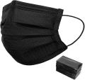 Surgical Disposable Black Face Mask 3 Protective Layers with Nose Pin Pack Of 50 Pcs. 