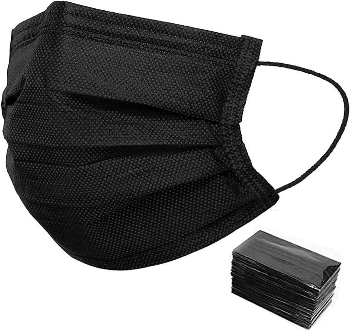 Surgical%20Disposable%20Black%20Face%20Mask%203%20Protective%20Layers%20with%20Nose%20Pin%20Pack%20Of%2050%20Pcs%20-%20Image%204