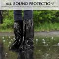 1 pair Black Waterproof Rain Boot Shoe Cover with reflector. 