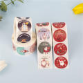 500pcs/roll Merry Christmas Stickers 500pcs Animals Snowman Trees Decorative Stickers Navida Wrapping Gift Box Label Christmas Tags. 
