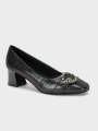 Unze London Women's "ONNIKA" Block Heel Fancy Courts For Women - Courts Shoes For Women. 