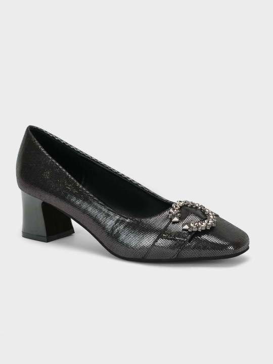 Unze London Women's "ONNIKA" Block Heel Fancy Courts For Women - Courts Shoes For Women