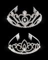 Metal Pretty Rhinestone Tiara Crown - Silver. 