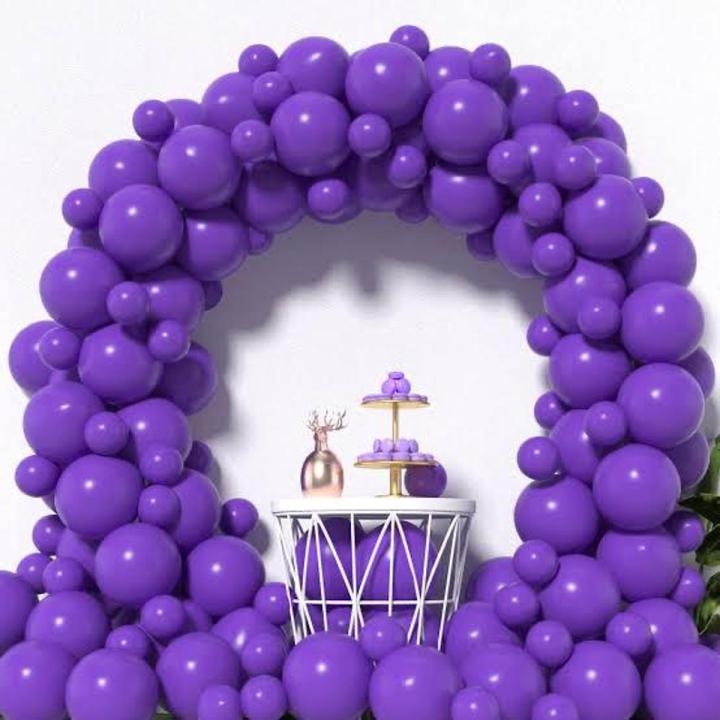 100 Pcs Purple Balloons For Birthday & Party Decoration