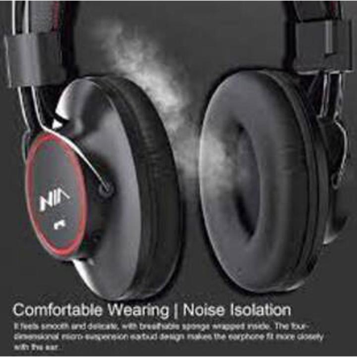 NIA S3000 OVER EAR MUSIC HEADSET WIRELESS BLUETOOTH HEADPHONES