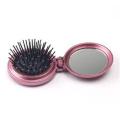 Folding Hair Brush Pocket Comb With Mirror Set Mini Travel Compact Foldable Gift. 