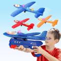 Airplane Launcher Toy Bubble Catapult Airplane Toy One Click Ejection Model Foam Airplane with big size Glider Airplane Launcher Best birthday Gifts For Boys Outdoor Sport Toys / Foam Airplane Toy Children Outdoor Game. 