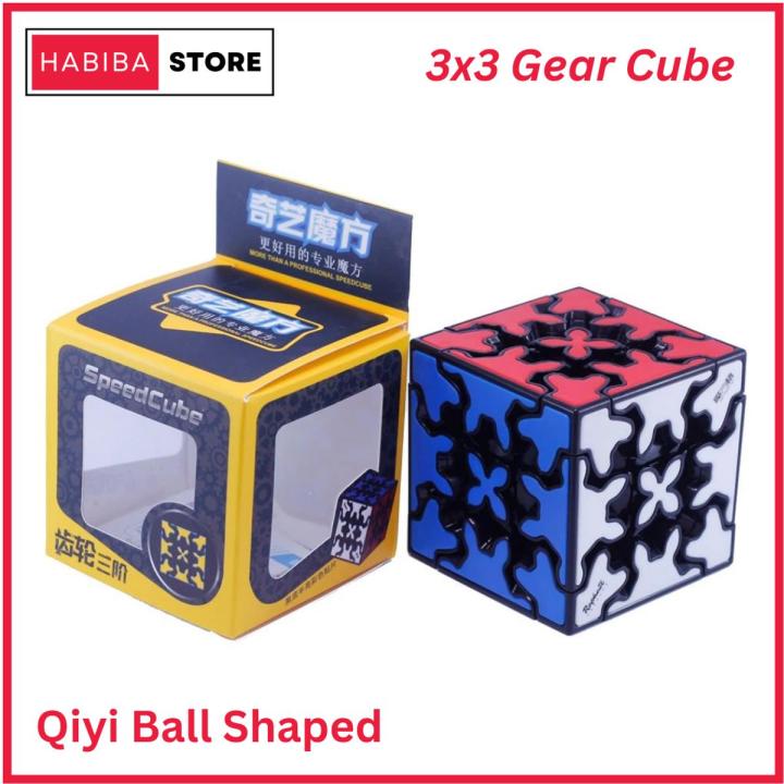 Original Qiyi Gear Cube 3x3 Stickerless Smooth Cube Best Quality for Kids Learning and Early Education Puzzle Toy