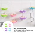 Wall- Mounted Drain Soap Box  Flower Shaped Soap Tray. 
