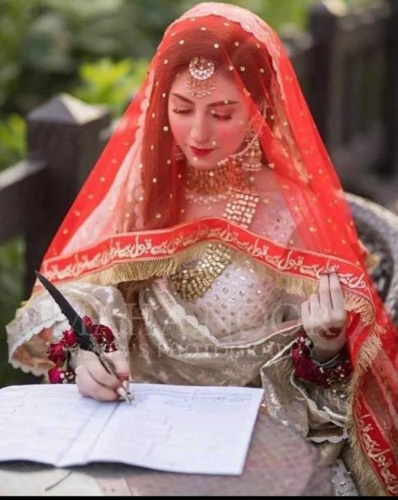 BABA KI RANI with Groom Name Customization Bridal Net Fancy Dupatta Wedding  Nikah Party RED Fine Tailored Stitch Nikkah Duppatta For Shadi Qubool 