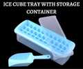 Ice cube tray Plastic with storage container Random Colors. 
