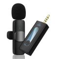 K-35 Wireless Collar Microphone Lapel Lavalier Omnidirectional Mic for Vlogging, Interview, Live Streaming Plug and Play, 65ft Range, Long Battery Life, Compatible with YouTube, BT Speakers, DSLR Camera. 