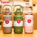 Imported Cille 1000ML / 1200ML / 1300ML / 1600ML / 1700ML 316SS Stainless Steel Vacuum Flask Thermoses Water Bottle Premium Bottle (Double Wall) Stainless Steel Bottle with Straw Bottle. 