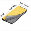 Double Side Microfiber Cleaning cloth / towel – Gray and Yellow Color (Size: 40x40 cm) Microfiber Cloth For Cars, Bikes, Kitchen & Home Cleaning Purpose. 