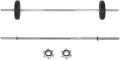 3ft Barbell for Weight Lifting, Barbell with Non-Slip Handle and Two Collars, Solid Iron Straight Bar for Home Gym Exercise Equipment, Barbell or Weight Bench (3ft). 