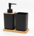 IKEA STORAVAN Polypropylene Plastic 3-piece Bathroom Sets (Soap Dispenser, Toothbrush Holder & Soap Dish) (Grey). 