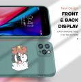 Hontinga for Samsung Galaxy S8 Case Cartoon We Bare Bears Panda Grizzly Phone Case Square Edge Pattern Liquid Silicone Cases Full Cover Camera Case. 
