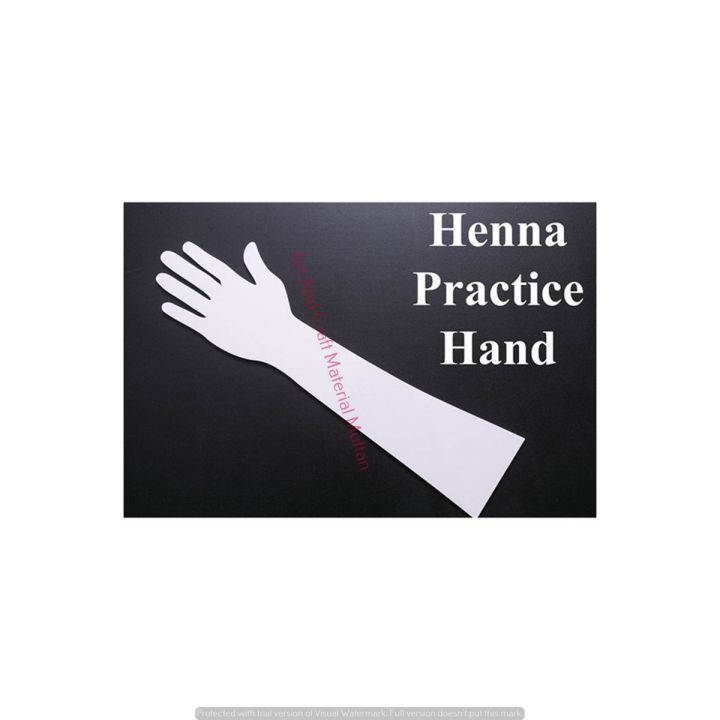 High Quality Acrylic Plastic Henna Mehndi Long Hand Templates for practice