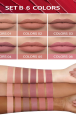KS ONE 6 Pcs Lip Gloss Matte Lip Color Set Lip Makeup Long Lasting Moisturizing Rose Matte Liquid Lip Gloss Lipstick 2263. 