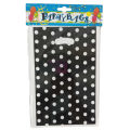 Black Polka Dot Goody Bags - 10 x 6 Inch - Gift Bags - Black Themed Party - Black - Unisex - Pack Of 10. 